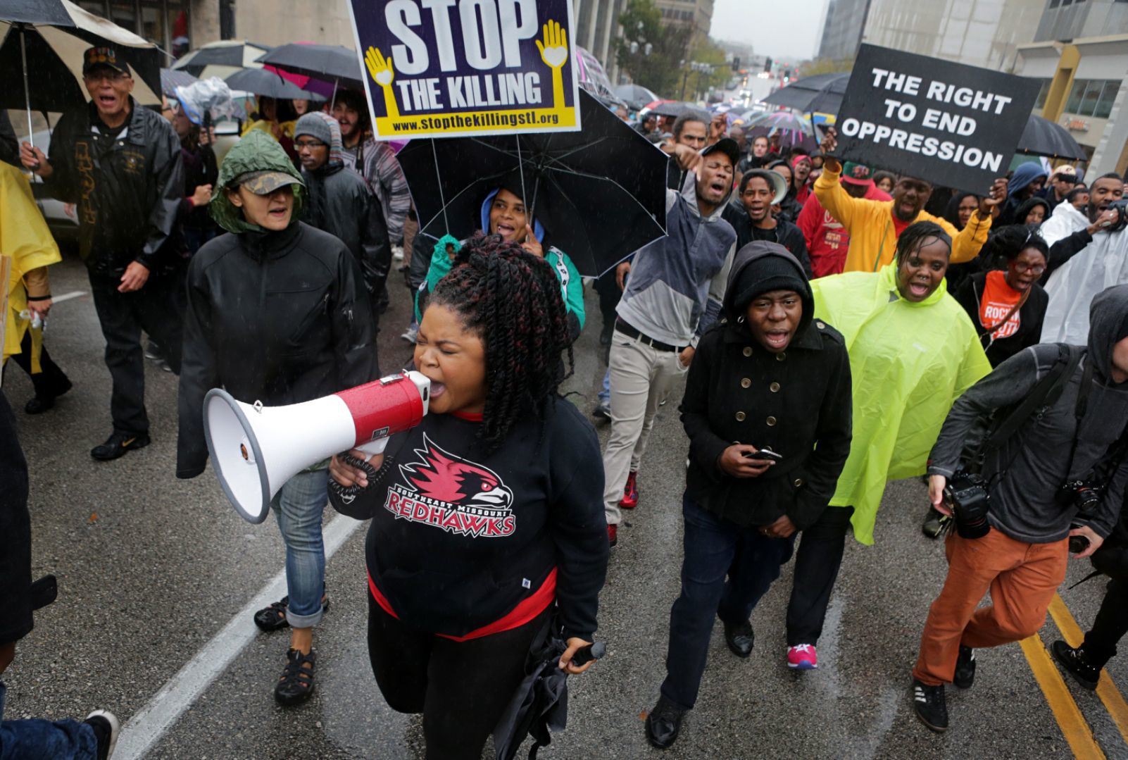 Ferguson October protest in Clayton